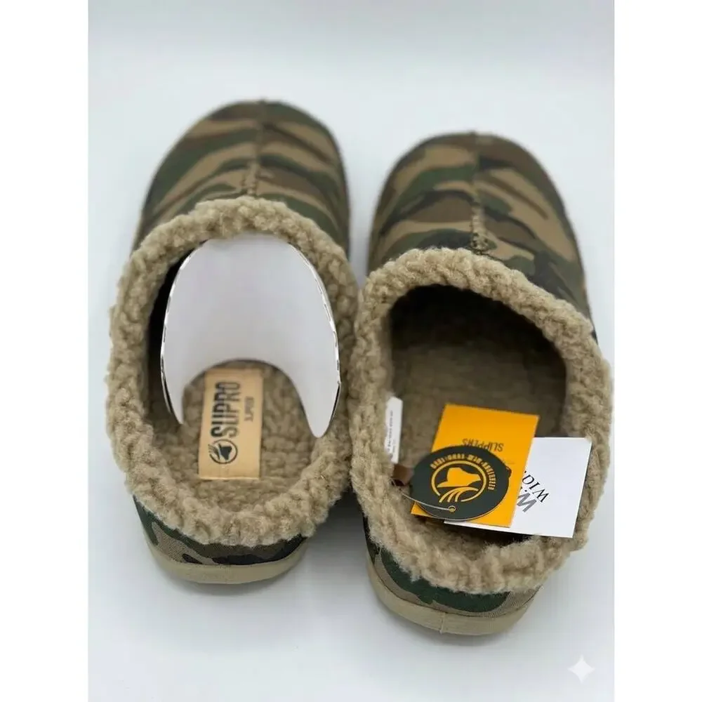 NEW! Deer Stags Nordic Unisex Supro Slip On Clog Scuff Slippers US 7W